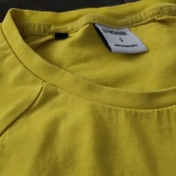 S👕 GYMSHARK Men's Work Yellow T-Shirt Tee - Picture 8 of 8